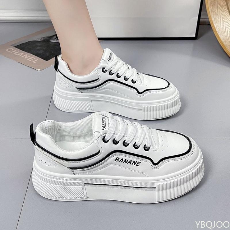 Модная обувь на толстой подошве Новая женская обувь Ретро с круглым носком кеды на шнуровке Повседневная модная удобная женская обувь Zapatos Mujer