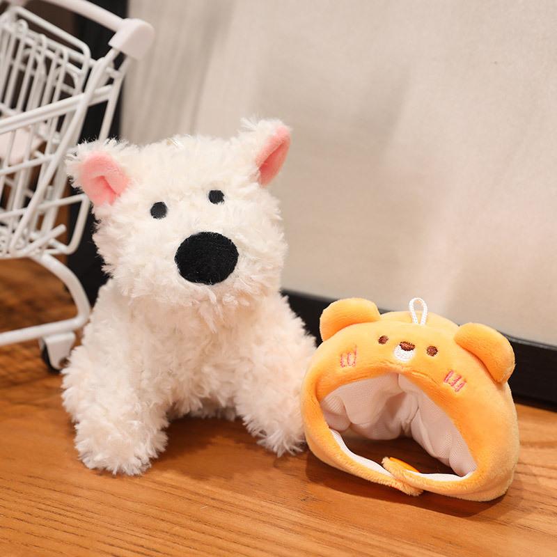 Милая плюшевая подвеска в виде собаки породы Вест-Хайленд, кукла-брелок в виде щенка, игрушка в подарок