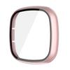 Стекло+Чехол Полный для Fitbit Versa 3 Защитный Чехол Защита Экрана Жесткий ПК Матовый Бампер Оболочка для Fitbit Sense Всесторонняя Защита