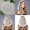 Woman Mantilla Shawl Wedding Church Lace Trim Scarf Soft Floral Scarf Veil Wedding Headwear Mantilla