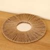1 шт. Круглое настенное зеркало из натурального волокна, винтажное настенное зеркало из плетеной вручную джутовой веревки 30/15 см