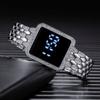 Rhinestone Digital Watch for Women Simple Touch Screen LED Ladies Wristwatch