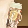 600ML Straw Cup Water Bottle with Tea Separation Filter Student TeaCup for Girls Portable Large Capacity Plastic Cup for Summer