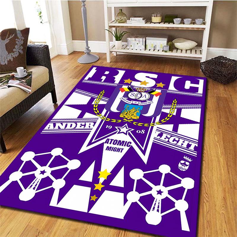 Royal Sporting Club Anderlecht Carpet Rug for Living Room Bedroom Home Sofa Decoration,Kids play Non-slip Floor Mat