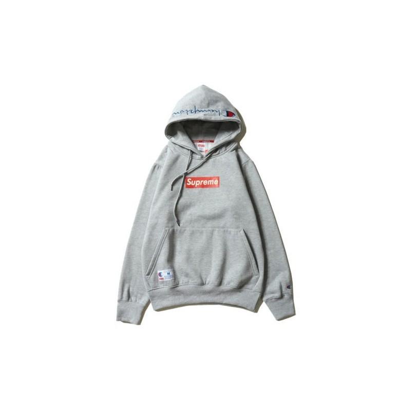 Худи Новый Supreme Классический Логотип-Коробка Свитшот Champion Вышитый Свитшот