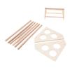Pet Chicken Wood Stand Hand Made Small Chicken Roost Rack for Poultry House Home Farm