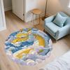Dragon Theme Pattern Round rug,Carpet Rug for Living Room Bedroom Playroom ,Non-slip Floor Mat,Holiday Gifts and Birthday Gifts.