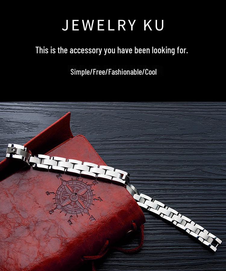 Korean Style Magnetic Therapy Stainless Steel Bracelet