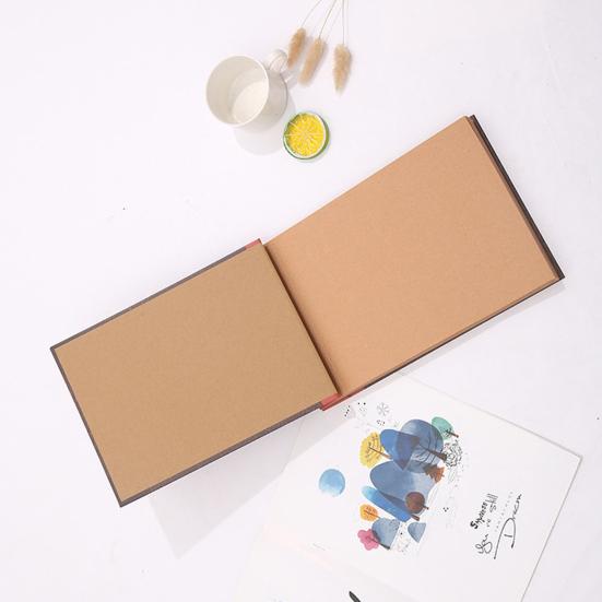 Scrapbook Photo Album DIY Hard Cover Loose Leaf Vintage Kraft Paper Lace-up