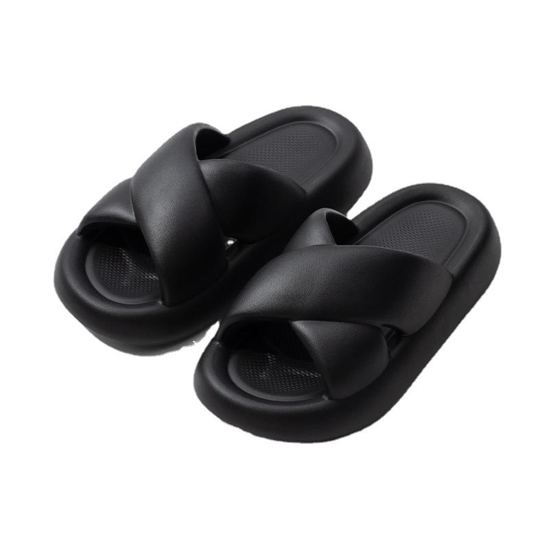 Женские модные тапочки Cross Slipper 2024, летние новые мягкие женские сандалии EVA с толстой подошвой для дома и отдыха на природе, женская ленивая пляжная обувь