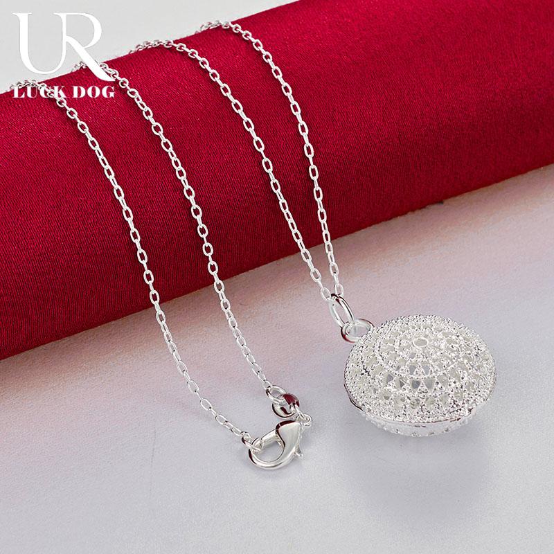 Ожерелье с круглой подвеской из стерлингового серебра 925 пробы 18 мм, модные свадебные украшения