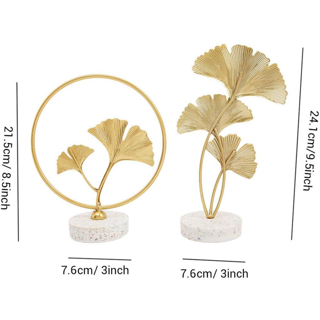 Metal Leaf Showpiece for Table Decorative Showpiece - 21 Cm (Metal, Multicolor)