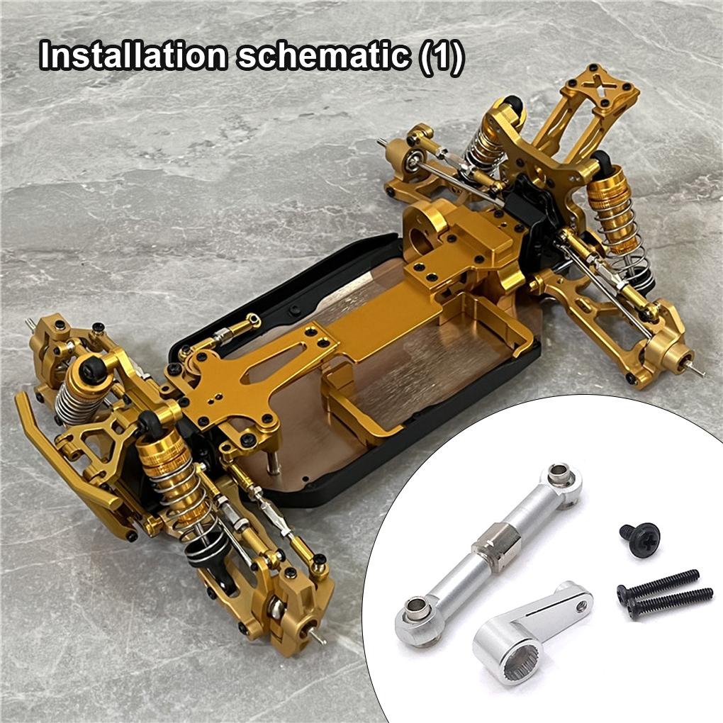 Metal Servo Arm Car Linkage Link Rod Crawler Auto Upgrade Spare Parts Modified Set Supplies Replacement for 144010 144001