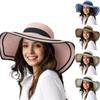 Женская шляпа с большими полями на открытом воздухе, морской солнцезащитный козырек, соломенная шляпа от солнца