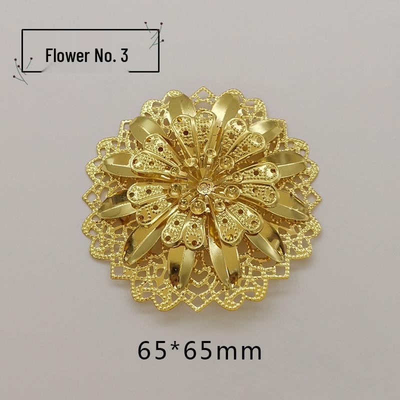 Luxury Gold Rhinestone Flower Pendant: DIY 3D Painting Frame