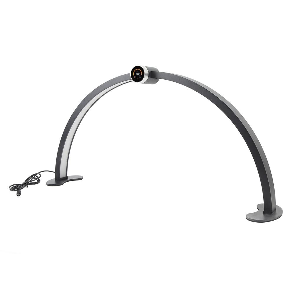 Half Moon Desk Lamp 27 Inch 40W 3000 To 6000K Dimmable Half Moon Nail Light with LED Clock Display