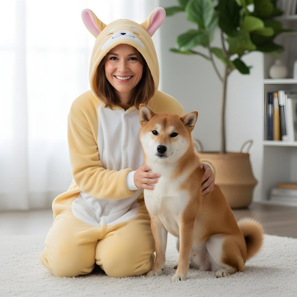 Piżama Onesie Kigurumi Kostium Przebranie Shiba Inu S: 145 - 155Cm