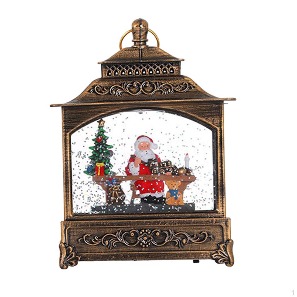 Christmas Lantern Lamp Musical Snow Globe Festival Yard Light Night for
