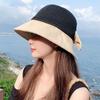 Summer UV Protection Panama Hat Foldable Beach Cap Sunshade Hat Sun Cap Bucket Hat