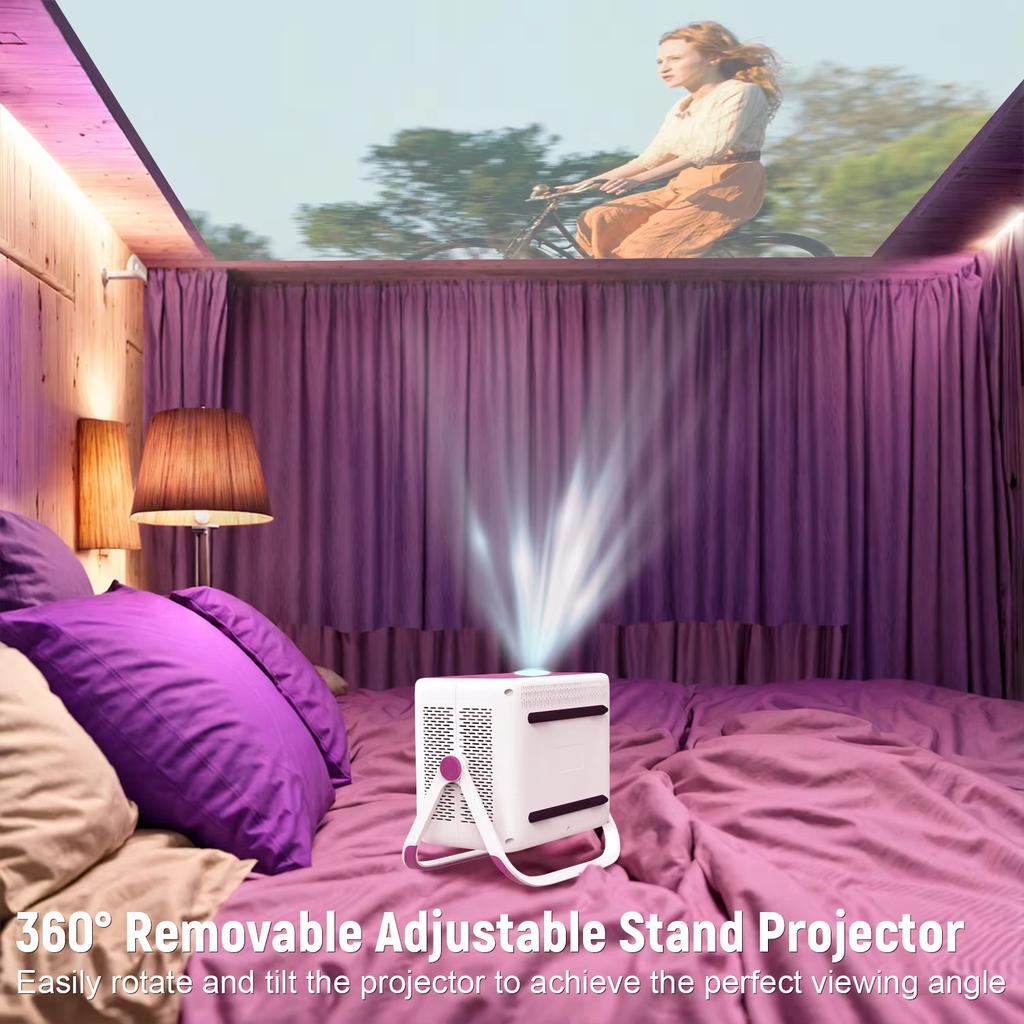 Проектор Velec 4K HD 650 ANSI 1080P с автофокусом Android 11 H713 Wifi6 BT5.2 Портативный наружный видеопроекторы для умного домашнего кинотеатра