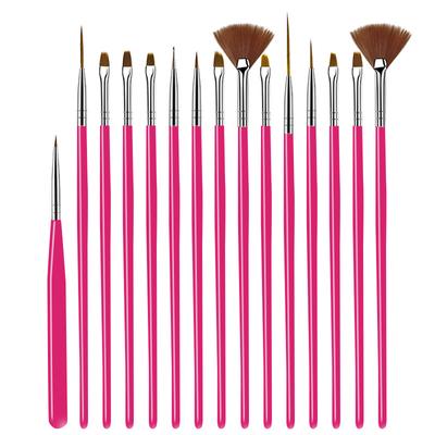 15 шт. акриловый гель-лак для дизайна ногтей, наращивание, резьба, цветочная линия, рисование точек, кисть для подводки