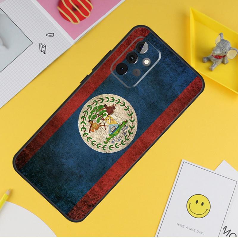 Флаг Белиза для Samsung Galaxy A14 A34 A54 A12 A32 A52 A51 A71 A53 A33 A13 A15 A25 A35 A55 Чехол для телефона