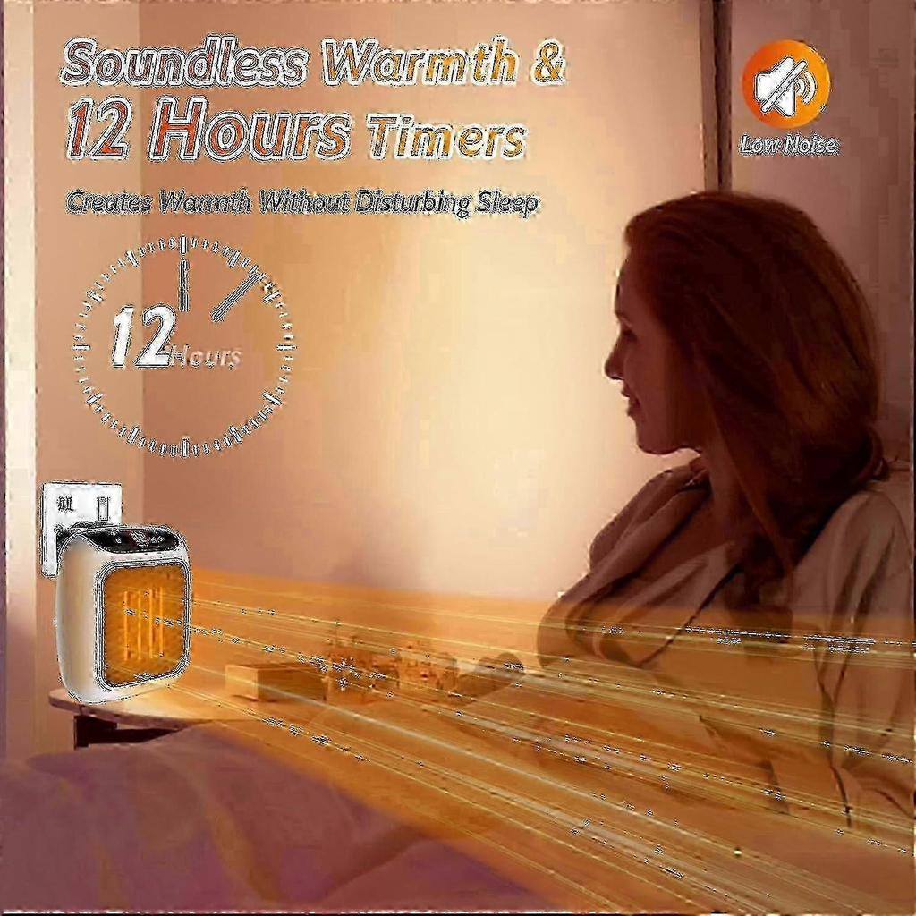 2025 Newest 800W PTC Ceramic Fan Heater with 2 Modes, Household Plug-in Space Heater