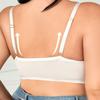 Sexy Deep V Steel Ring Gathered Front Buckle Underwear T-shaped Beautiful Back Round Cup Large Size Fat Girl Exclusive Bra