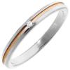Fe-fe X Phiten [Special Edition] Phiten Diamond Flat Pink Gold Women's Titanium Ring, Size 10