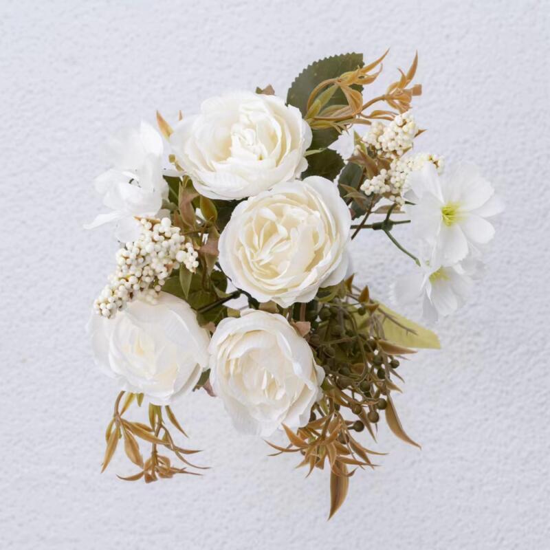 33cm Artificial Peony Flower 6 Heads Artificial Peony Flower Bouquet Wedding Decoration Home Garden Flower Bouquet Decoration