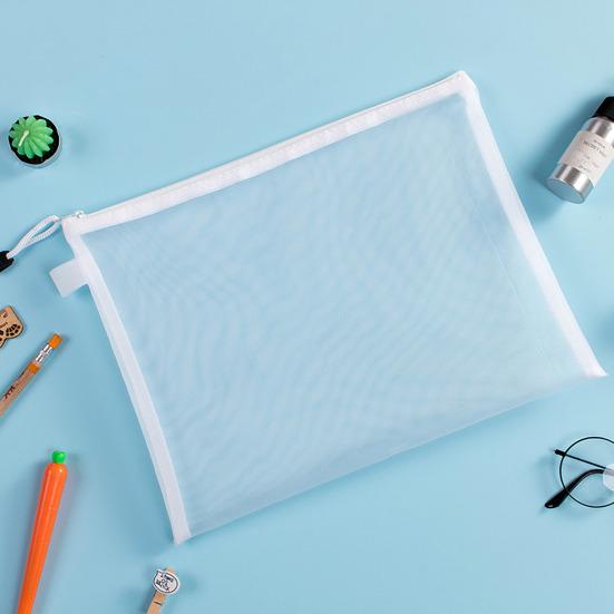 Сумка для хранения файлов с ремешком на молнии, большая вместимость, водонепроницаемая прозрачная сумка для документов, органайзер, офисные принадлежности