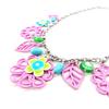 NOA [I9939] - Designer Necklace 'Vahiné' Pink Blue