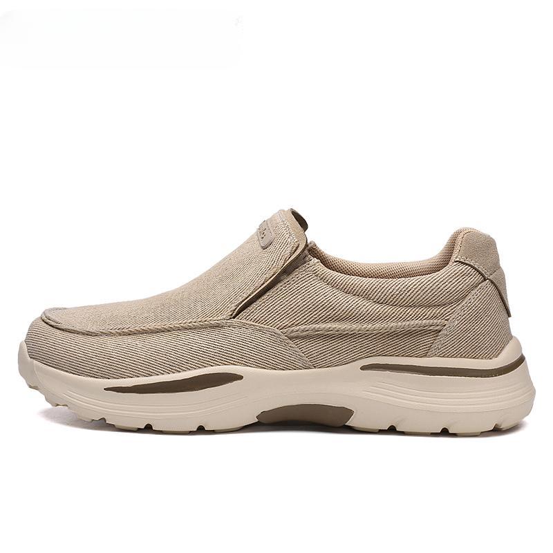 Мужская повседневная обувь, парусиновые дышащие лоферы, мужские удобные уличные прогулочные туфли, классические лоферы, кроссовки