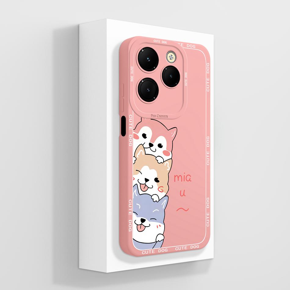 Case For Infinix Hot 40 Pro Butterfly Full Coverage Funda Soft Liquid Silicone Back Cover For Infinix Hot40 40Pro Bumper Shell