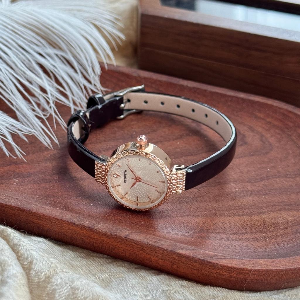 Small Round Dial Watches For Woman Black Ladies Thin Fine Strap Leather Band Quartz Watch Simple Wristwatch reloj mujer lujo