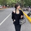 Осенний новый иностранный стиль, омолаживающий и тонкий костюм, женский свитер большого размера, скрывающий недостатки фигуры, комплект из двух предметов, платье, женская одежда