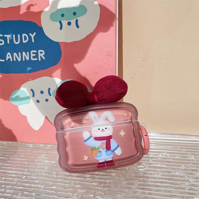 Чехол для наушников INS Heart Windmil для Airpods Pro 2, чехол с милым медведем и разноцветными бусинами, мягкий силиконовый чехол с мультяшным животным для Airpods 1 2 3