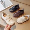 Новая корейская версия, детская кожаная обувь, модная детская обувь для малышей, мягкие однотонные туфли для мальчиков, однотонная повседневная обувь