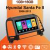 Автомобильное радио Android Auto Carplay для Hyundai Santa Fe II 2006-2012 Мультимедийный проигрыватель Головное устройство Стерео GPS Навигация BT WIFI 1+16 ГБ