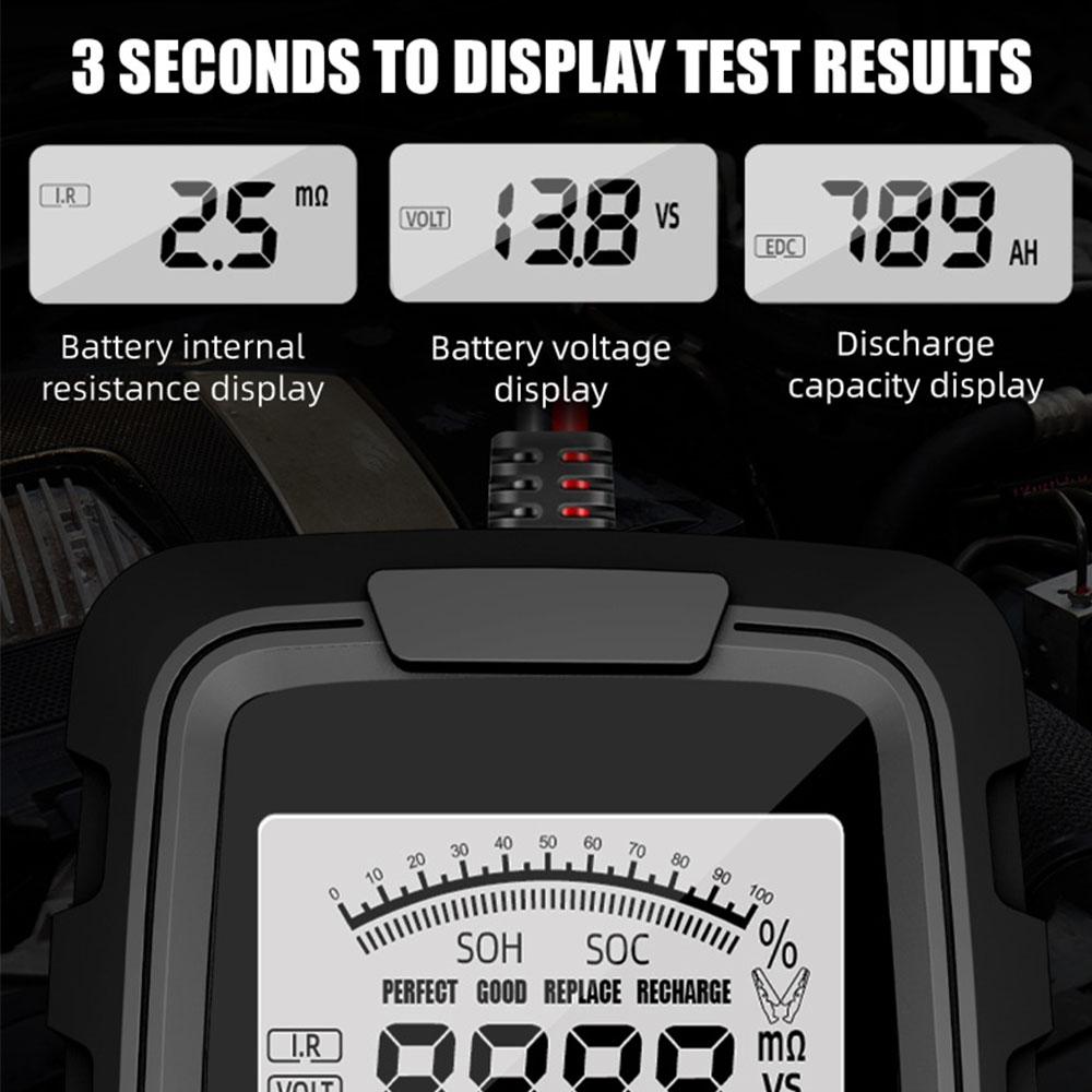 Measurement Diagnostic Tool for Vehicle Truck Motorcycle SUV LCD Digital 12V 24V Car Battery Tester Lead-acid Battery Test