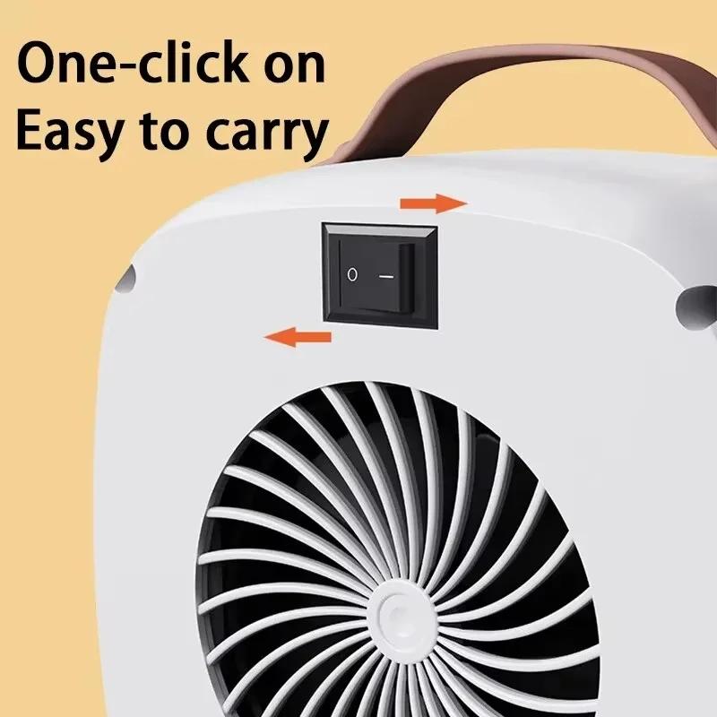 Портативный мини-обогреватель, настольный электрический обогреватель для небольших помещений, быстрый обогрев, обогреватель для помещений, офисов, спален, обогреватель с вентилятором