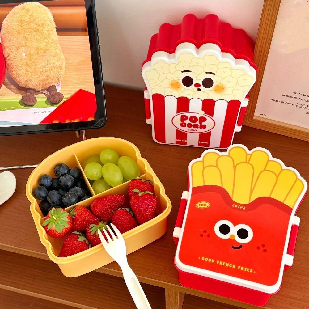Microwaveable Student Lunch Boxes Separated Food Storage Container Hamburger Lunch Box School
