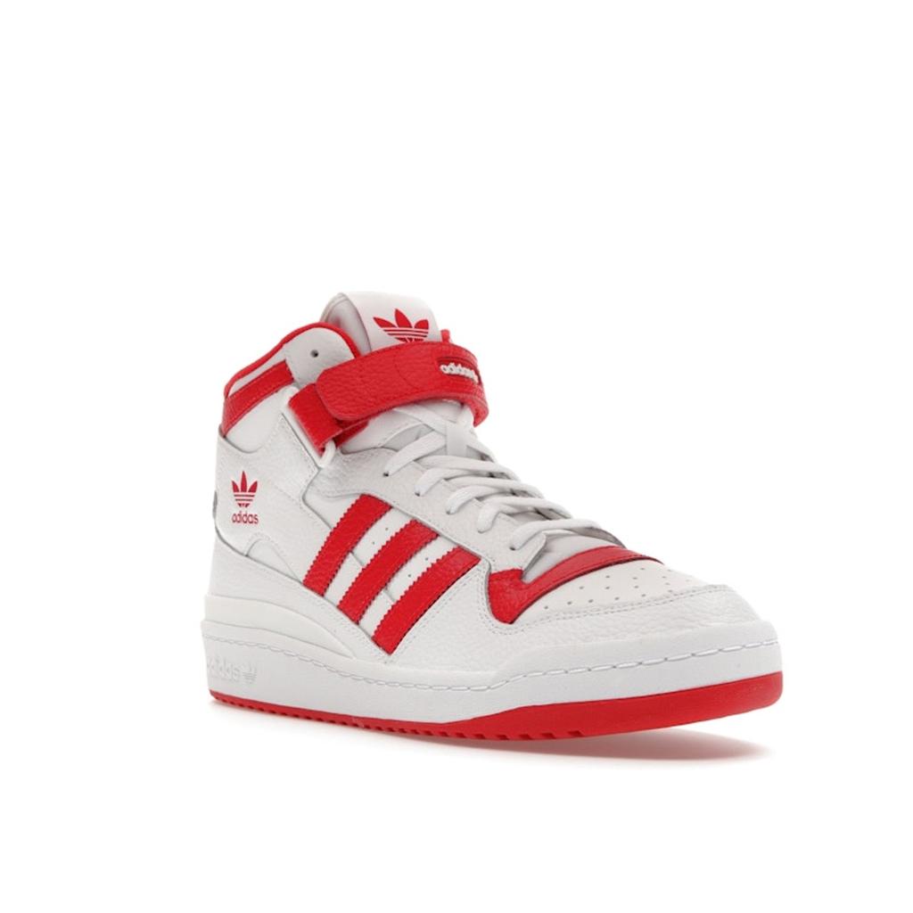 Adidas Forum Mid White Vivid Red Unisex Sneakers Cloud-White GY5819