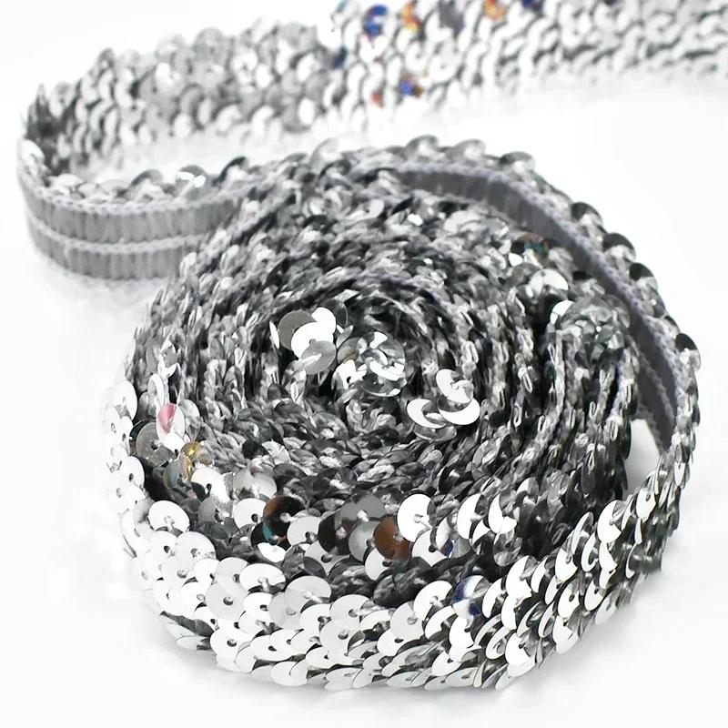 2/5/10 метров Meetee 30 мм кружевная лента с пайетками, эластичная ткань, отделка кружевом для одежды, эластичная лента, аксессуары для шитья и украшения своими руками