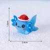 Colorful Resin Craft Christmas Hexagonal Dragon Snow Globe Miniature Cartoon Decoration