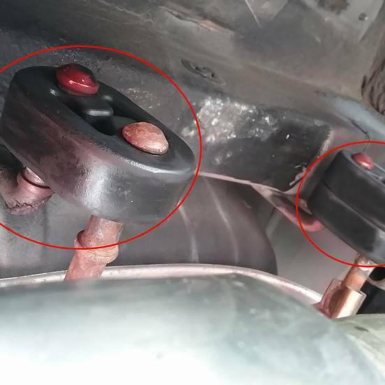 Exhaust Pipe Bracket 2 Holes Superior Replacement Black Universal Car Tail Pipe Mount for Car