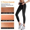 Женские леггинсы для сауны, спортивные штаны, леггинсы для похудения, корректирующее белье, тренажер для талии, формирователь тела, беговые упражнения, компрессионные брюки для похудения