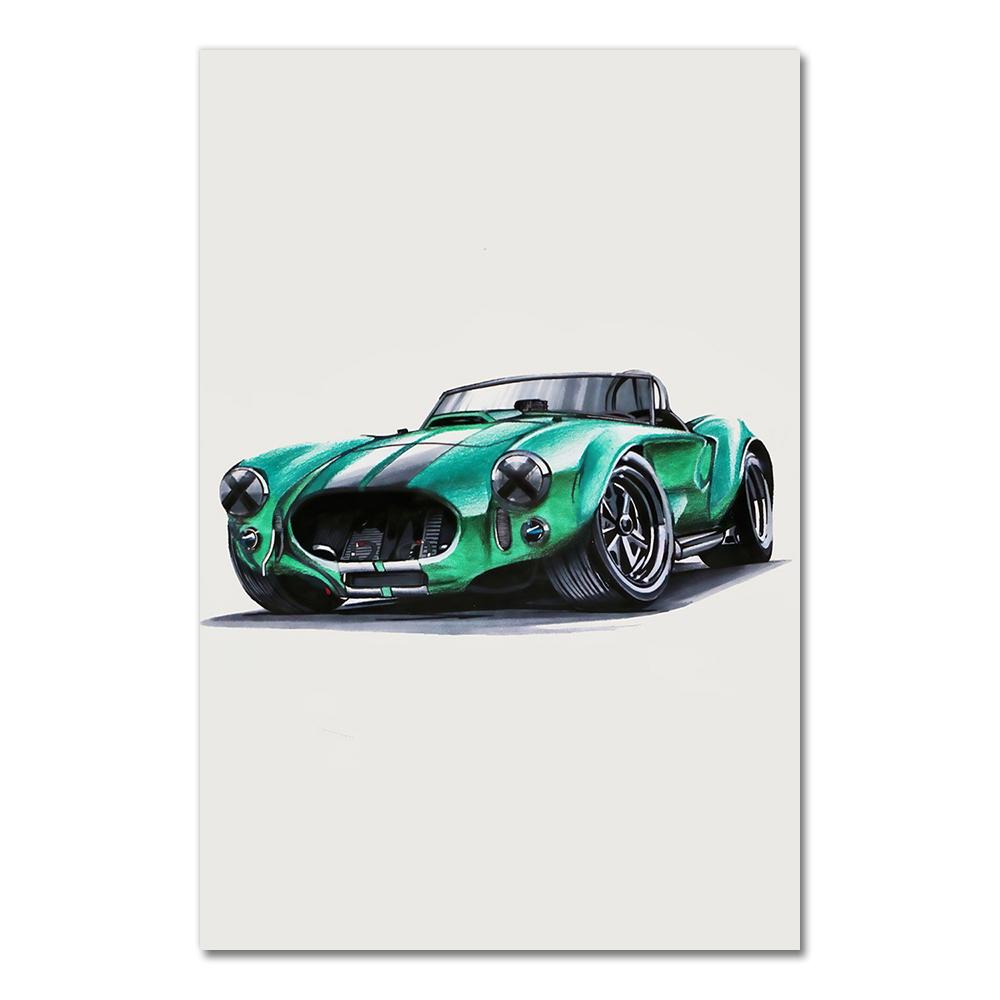 Крутое изображение автомобиля, холст, картина, настенное искусство Cartel De Coche, плакаты на скандинавскую тему и принты, постер, автомобильные украшения, без рамки