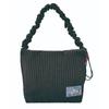 SNOOPY Corduroy Shoulder Hand Bag BLACK