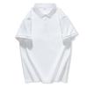 Новая летняя рубашка поло с лацканами, с коротким рукавом, свободная, на пуговицах, однотонный топ, с коротким рукавом